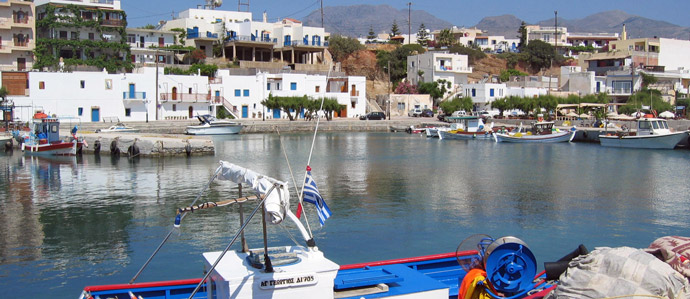 The White Houses by the old harbour at Makrigialos